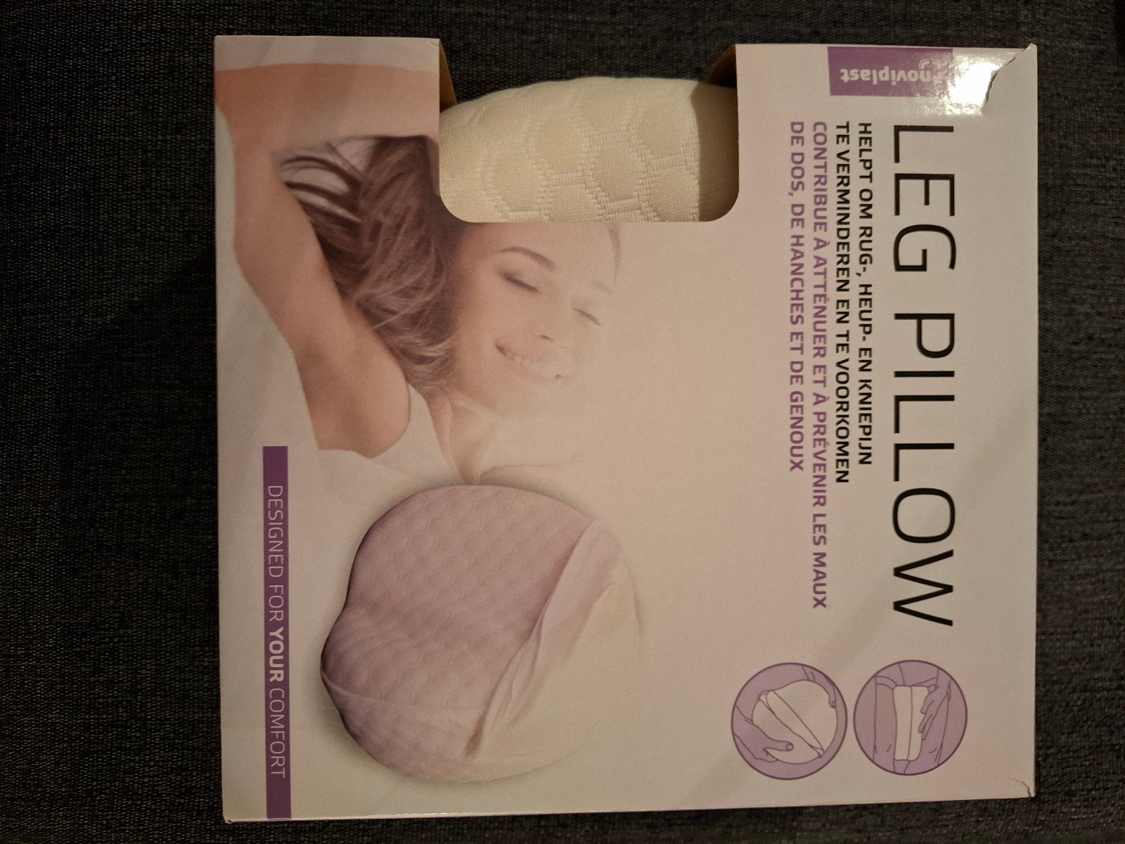 Leg pillow kussen, Noviplast!, Ophalen of Verzenden, Zo goed als nieuw, Gehele gezicht