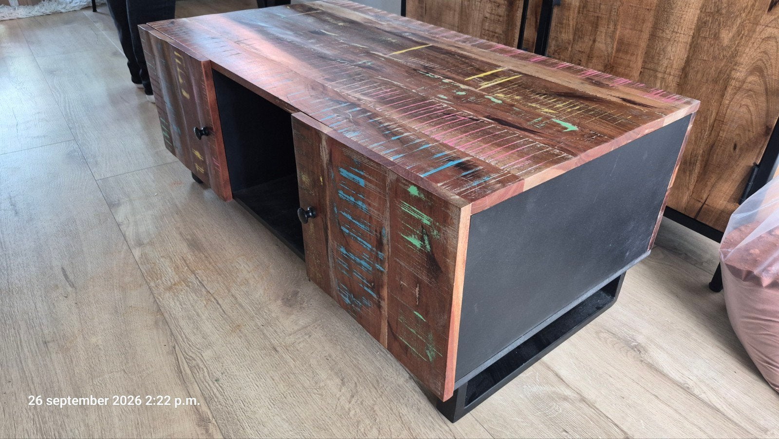 tv kast mango hout 100x54x40, Ophalen, Zo goed als nieuw, 50 tot 75 cm, Minder dan 100 cm