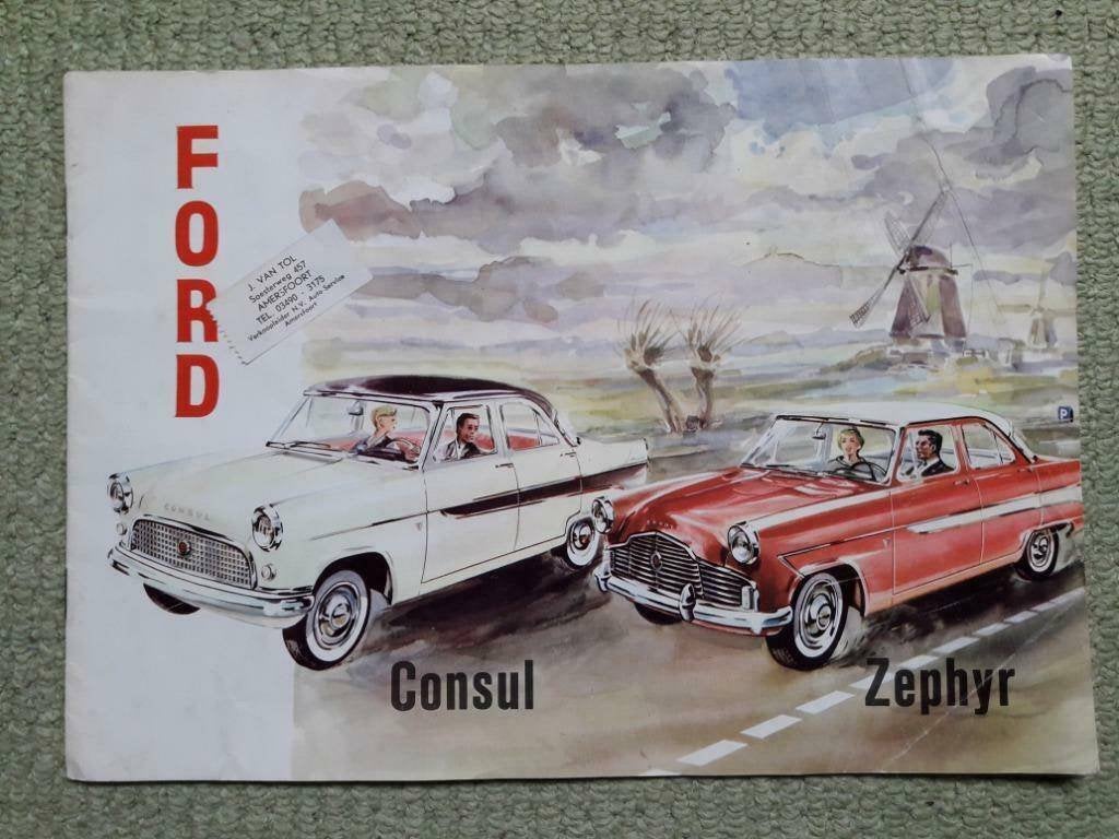 FORD CONSUL ZEPHYR September 1960 brochure nederlands, Ophalen of Verzenden, Zo goed als nieuw, Ford