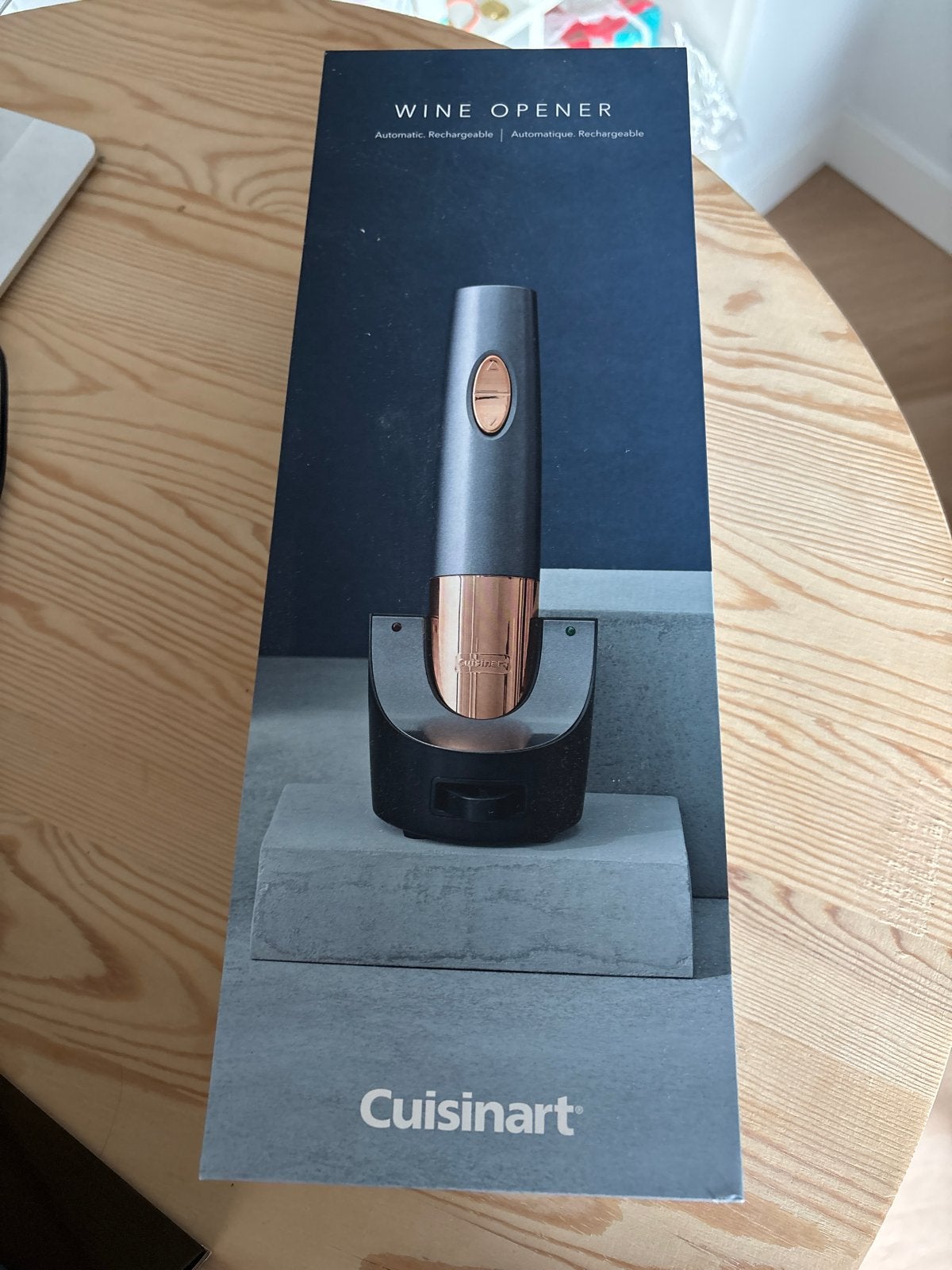 Nieuwe Cuisinart Elektrische Wijnopener - Automatisch, Huis en Inrichting, Ophalen of Verzenden, Nieuw, Zwart, Metaal