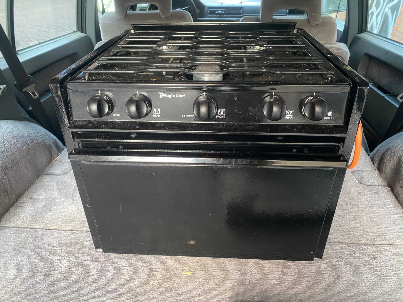 Fornuis met oven op butaan/propaan gas voor camper of boot, Ophalen, Minder dan 85 cm, 3 kookzones of minder, Zo goed als nieuw