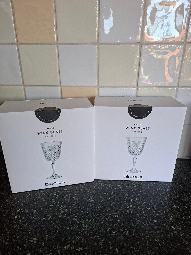 Blomus Amilio wijnglazen, Glas of Glazen, Nieuw, Ophalen of Verzenden, Glas
