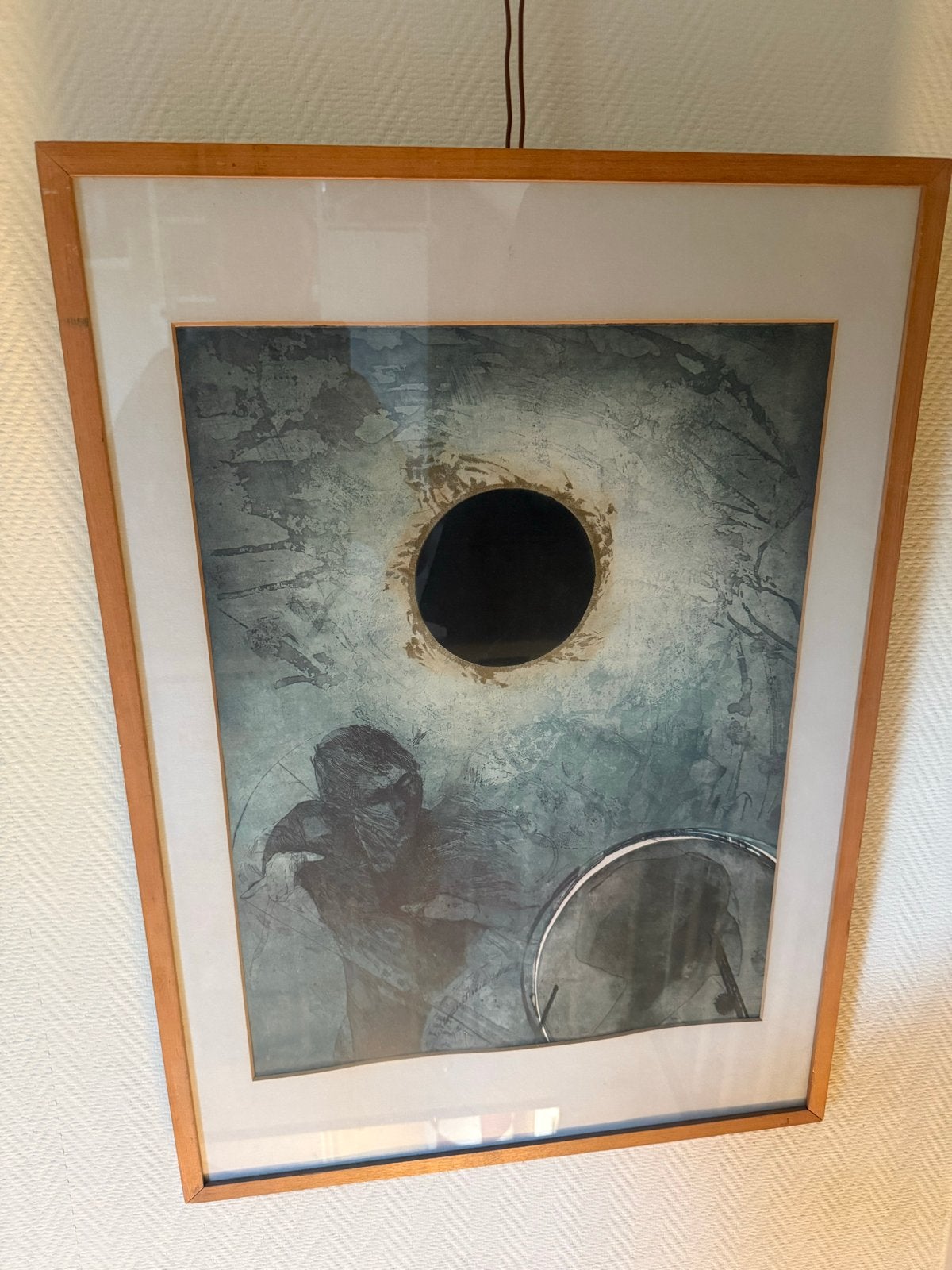 Abstracte prent in lijst, Ophalen of Verzenden, Overige technieken, Ingelijst, 1950 - 1999