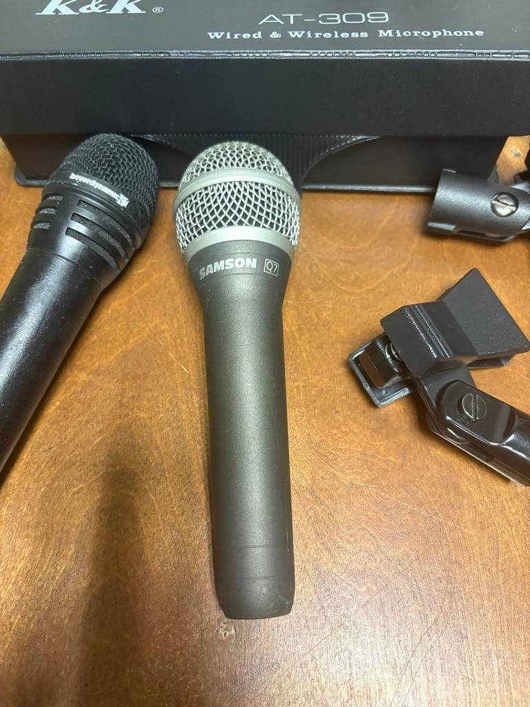 Samson Q7, Beyerdynamic Opus 39 en K&K microfoons, Ophalen of Verzenden, Gebruikt, Zangmicrofoon