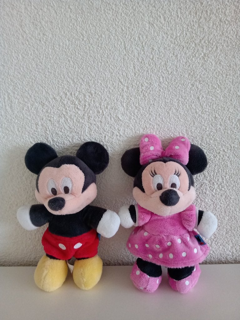 Mooie Mickey en Minnie Mouse Knuffels uit 2010, Ophalen of Verzenden, Mickey Mouse, Zo goed als nieuw, Knuffel