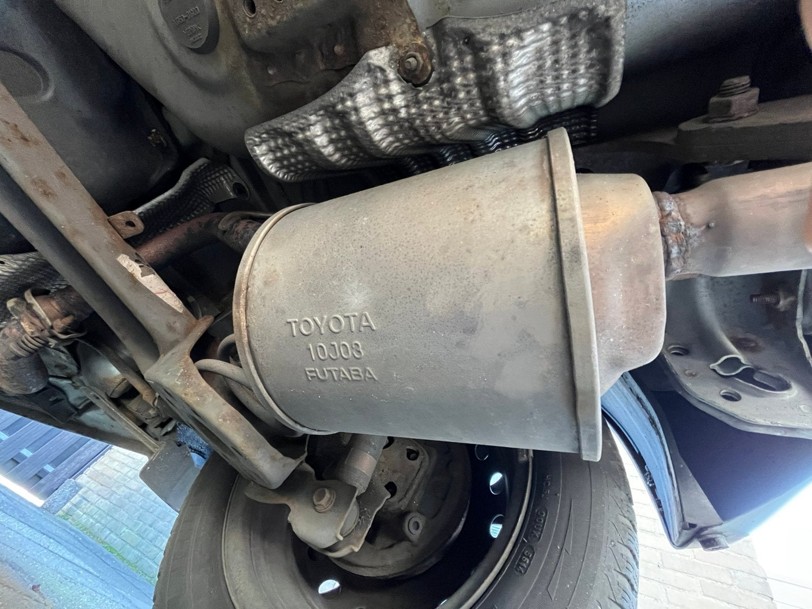 Originele uitlaat/ eind demper in goede staat., Auto-onderdelen, Ophalen of Verzenden, Gebruikt, Toyota