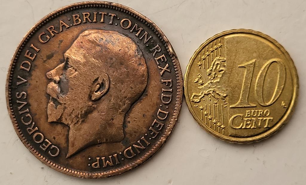 Bronzen Britse penny-munt 1916, Ophalen, Overige landen, Losse munt
