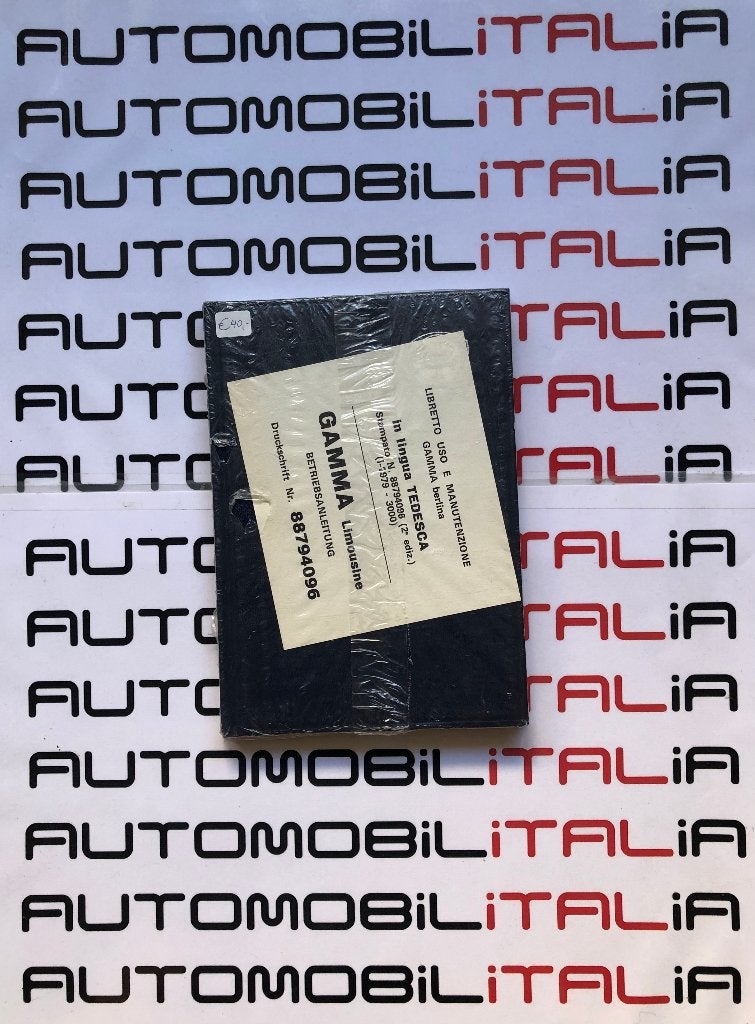 LANCIA GAMMA limousine Duitstalig instructieboekje 1979, Nieuw, Ophalen of Verzenden, Overige merken, Lancia
