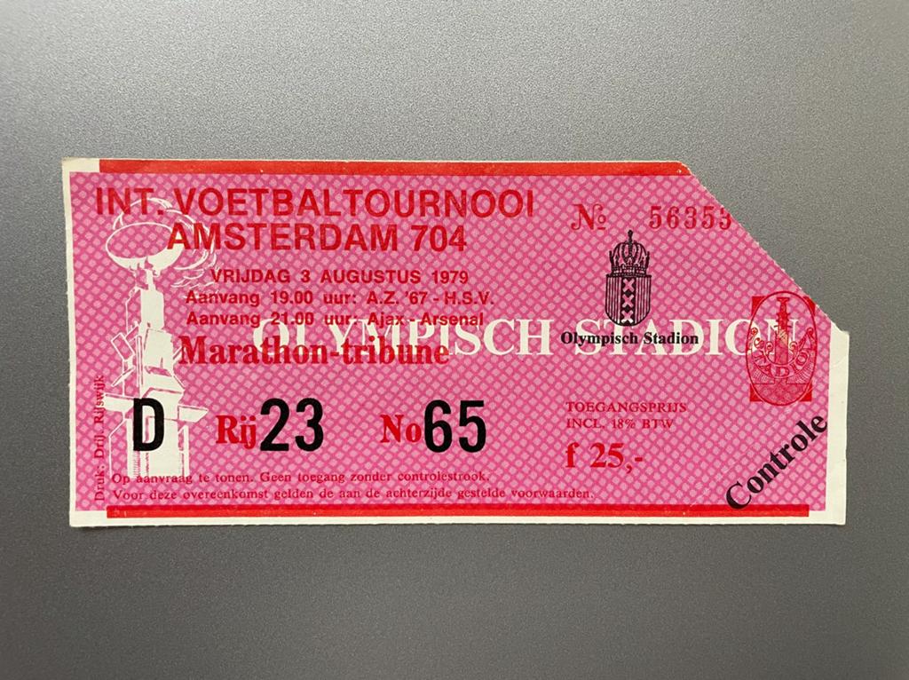 Ticket Ajax - Int. Voetbaltournooi 704 (1979), Verzenden, Gebruikt, Ajax, Overige typen