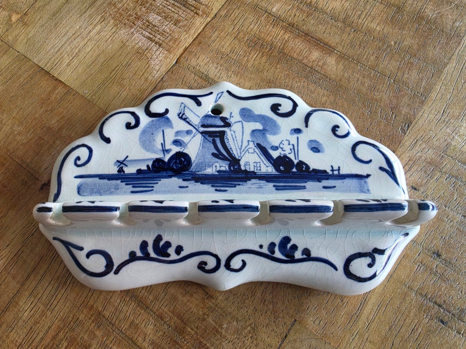 Delfts blauw wandlepelrekje (theelepelrekje), Antiek en Kunst, Ophalen of Verzenden