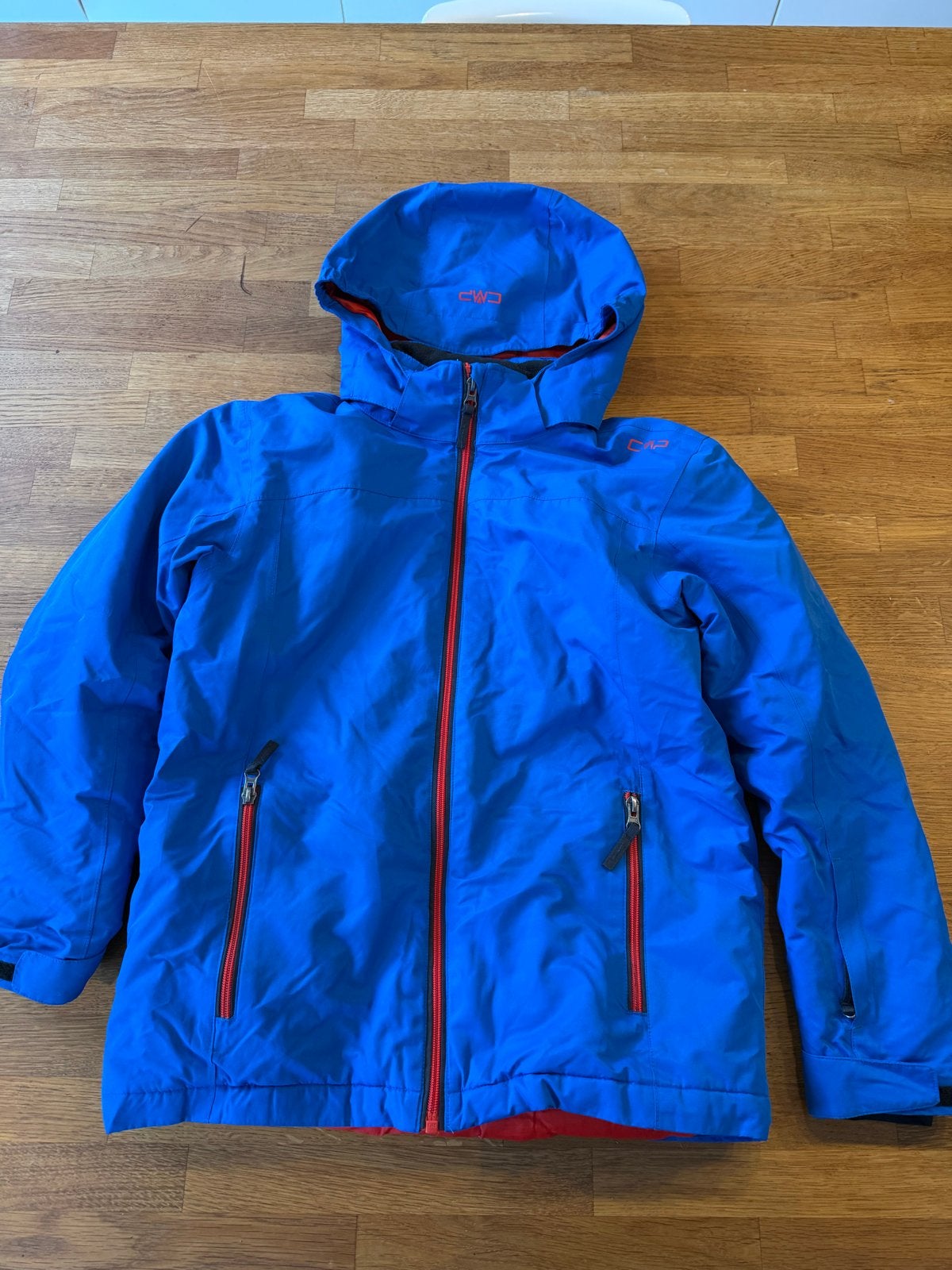 CMP Ski-/winterjas maat 152 - Blauw/Rood, Ophalen of Verzenden, Zo goed als nieuw, Jongen of Meisje, Jas