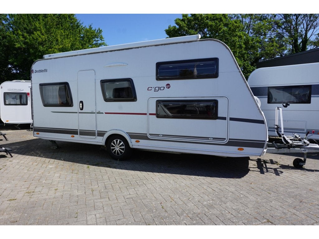 Dethleffs C'Go UP 525 KR mover,airco,voortent, Caravans en Kamperen, Schokbreker, Bedrijf, Treinzit, Meer dan 6