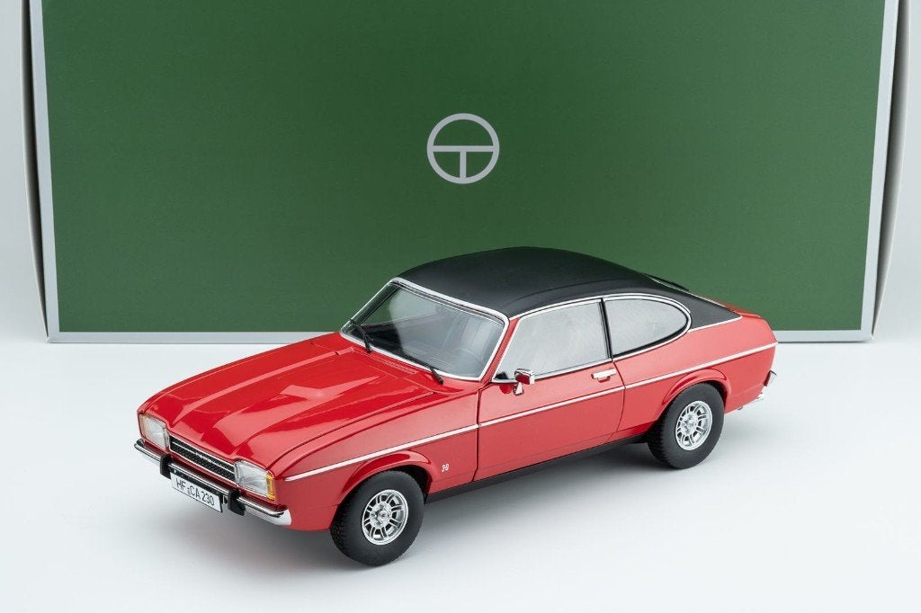 Ford Capri mk2 3.0 ghia rood 1974 1:18, Overige merken, Auto, Nieuw, Ophalen of Verzenden