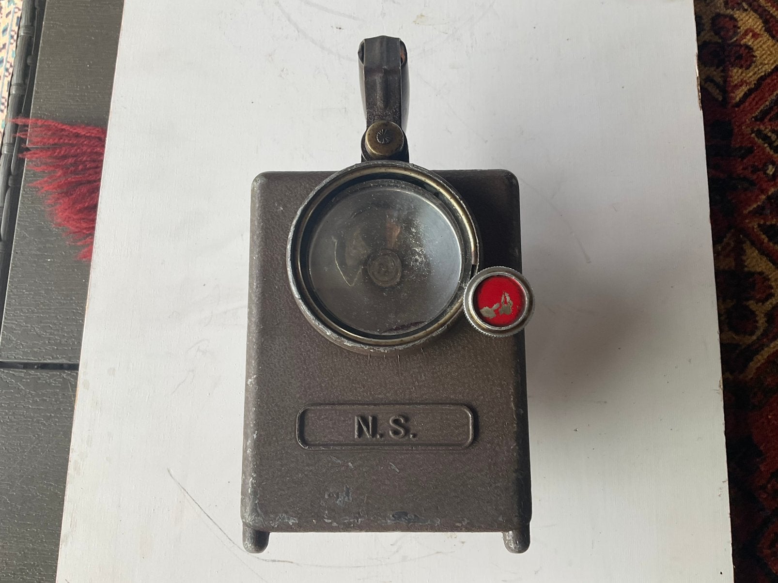 OUDE SEINLANTAARN MET HET LOGO VAN DE NS ., Ophalen of Verzenden, Gebruikt, Trein, Overige typen