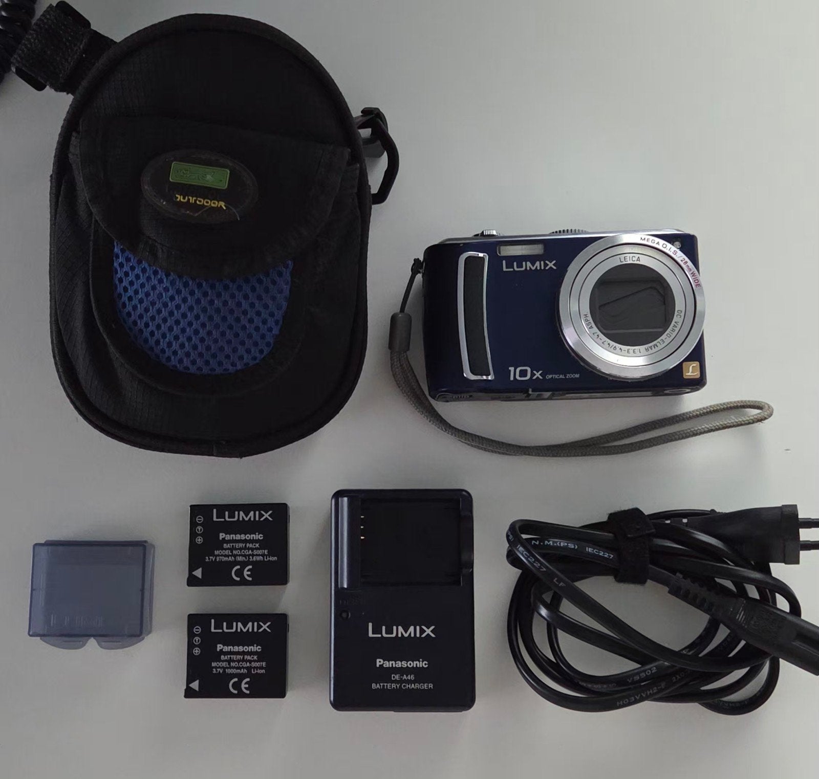 Panasonic Lumix DMC-TZ5 Digital Camera (Blauw) + 2 Accu's, Ophalen, Gebruikt, Panasonic, 8 tot 20x