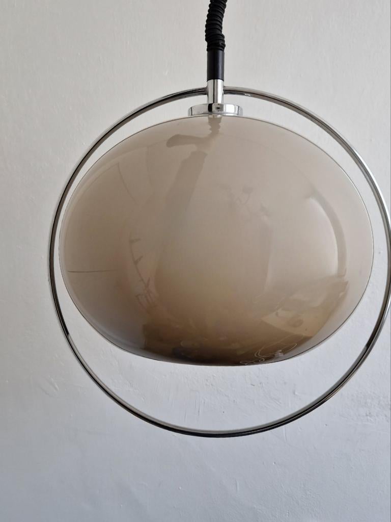 Vintage XL Dijkstra hanglamp mushroomlamp bollamp, Ophalen of Verzenden, Minder dan 50 cm
