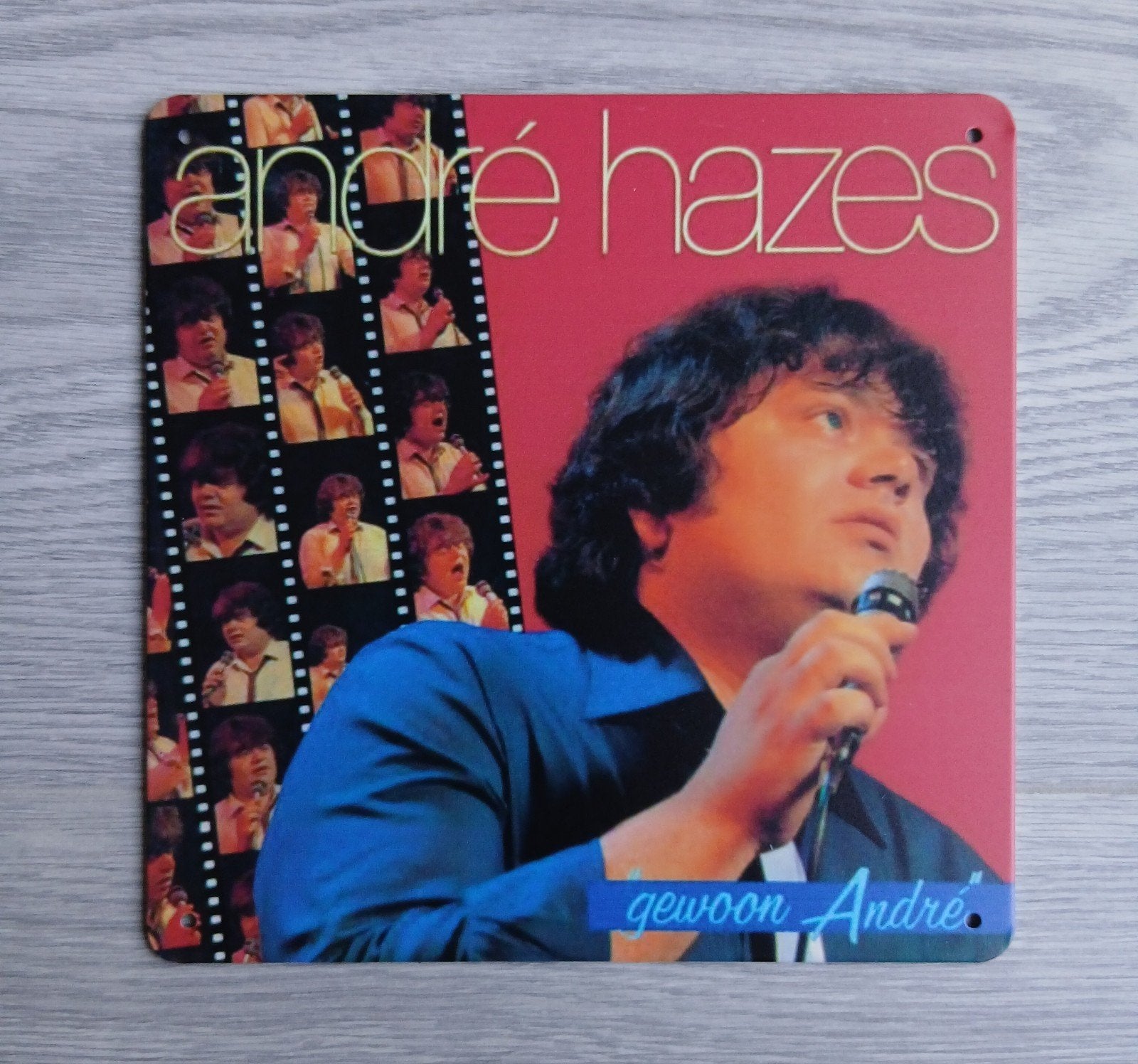 André Hazes Gewoon André 20x20 cm Metalen Reclamebord, Ophalen of Verzenden, Nieuw, Poster, Artwork of Schilderij