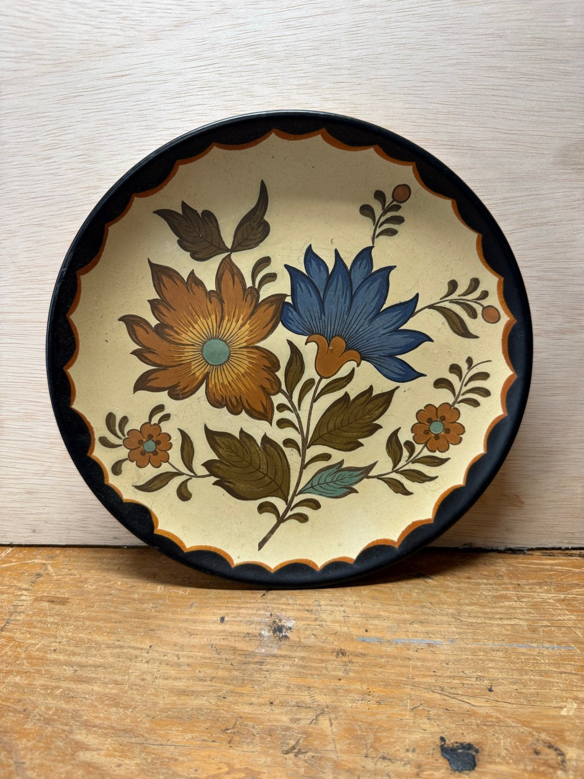 Flora Gouda Plateel Wandbord - 25 cm doorsnee, Ophalen of Verzenden