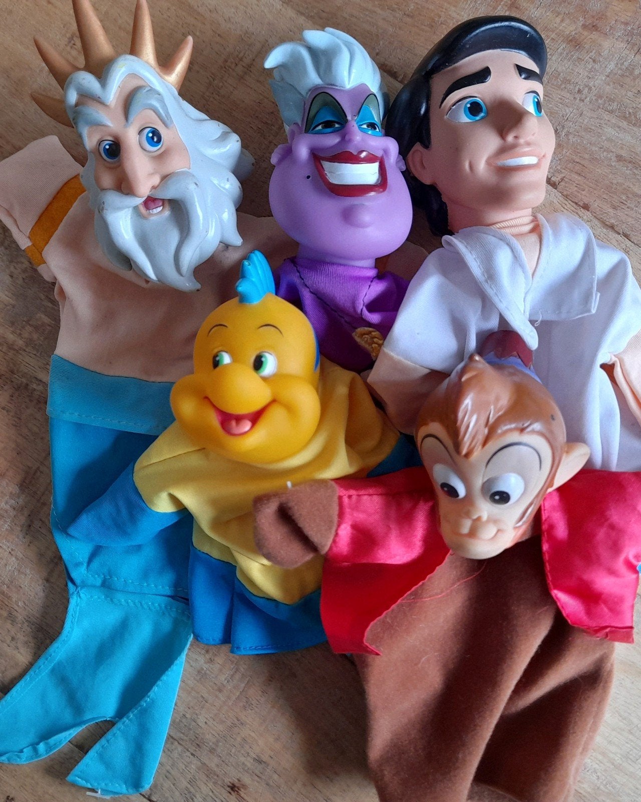 set van vijf Disney handpoppen Poppenkastpoppen, Kinderen en Baby's, Speelgoed | Poppen, Ophalen of Verzenden, Overige typen