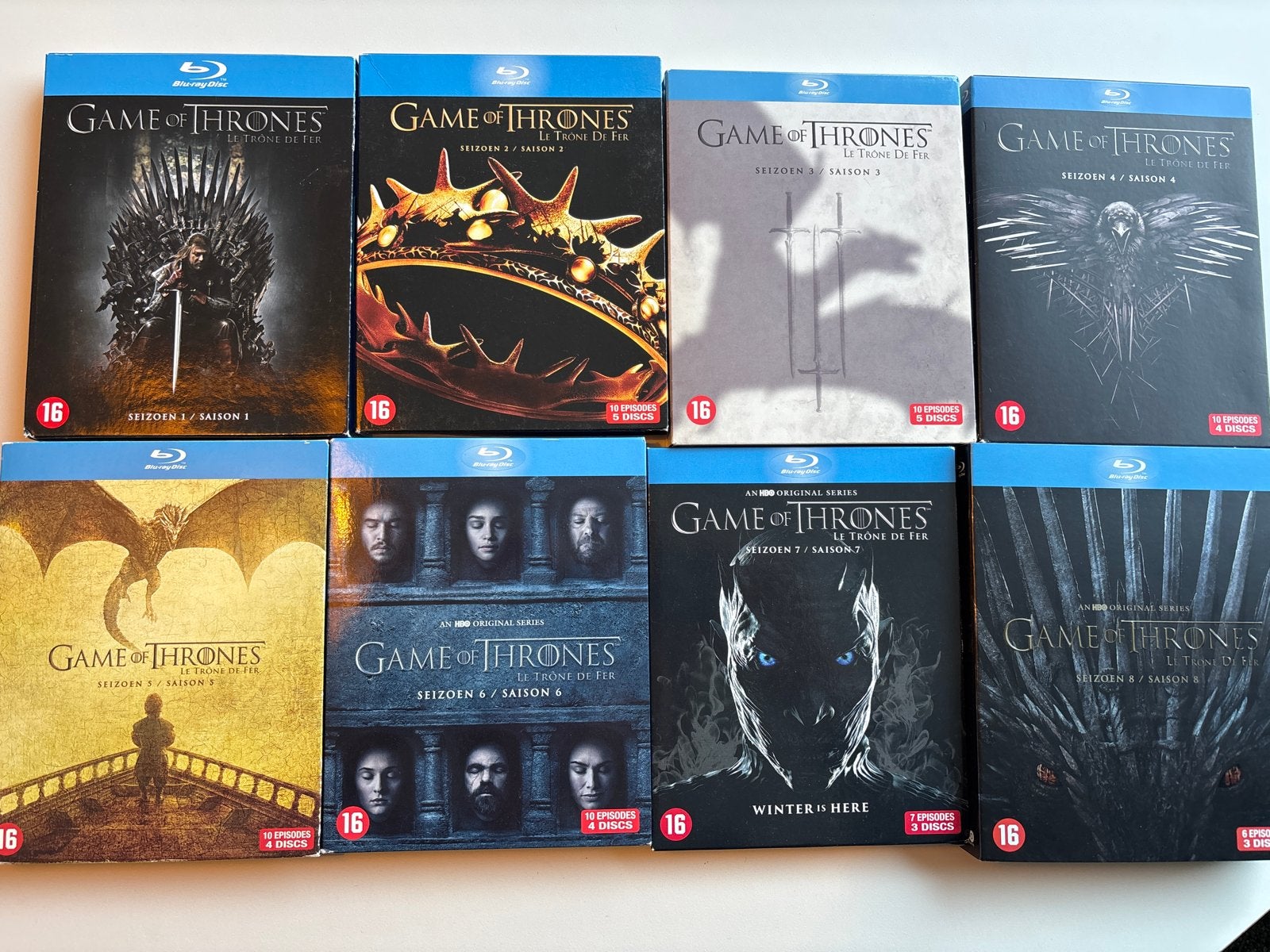 Game of Thrones complete serie (seizoen 1-8) op Blu-ray, Cd's en Dvd's, Engels, Vanaf 16 jaar, Nederlands, Boxset