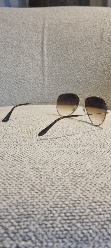 Rayban zonnebril piloot bruin degrade, Ophalen, Zonnebril, Bruin, Zo goed als nieuw