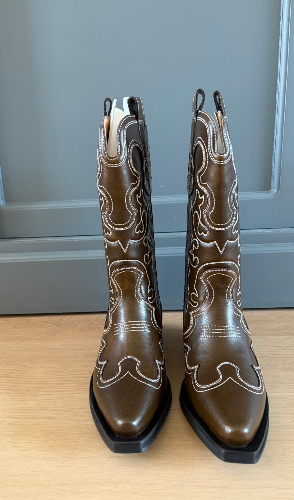 Ganni cowboylaarzen met borduring maat 39, Ophalen of Verzenden, Nieuw