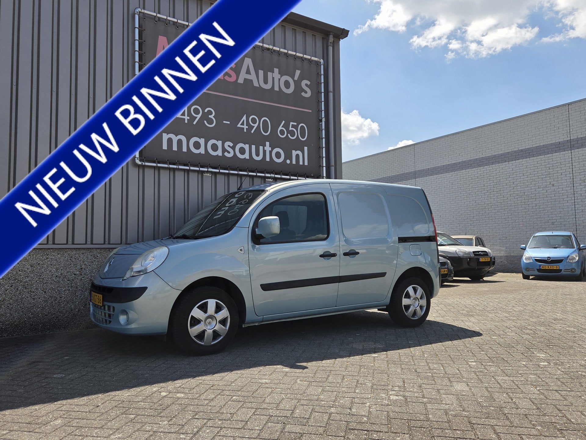 Renault Kangoo Express 1.6-16V Express Comfort automaat aang, Auto's, Stof, Gebruikt, Zwart, 4 cilinders
