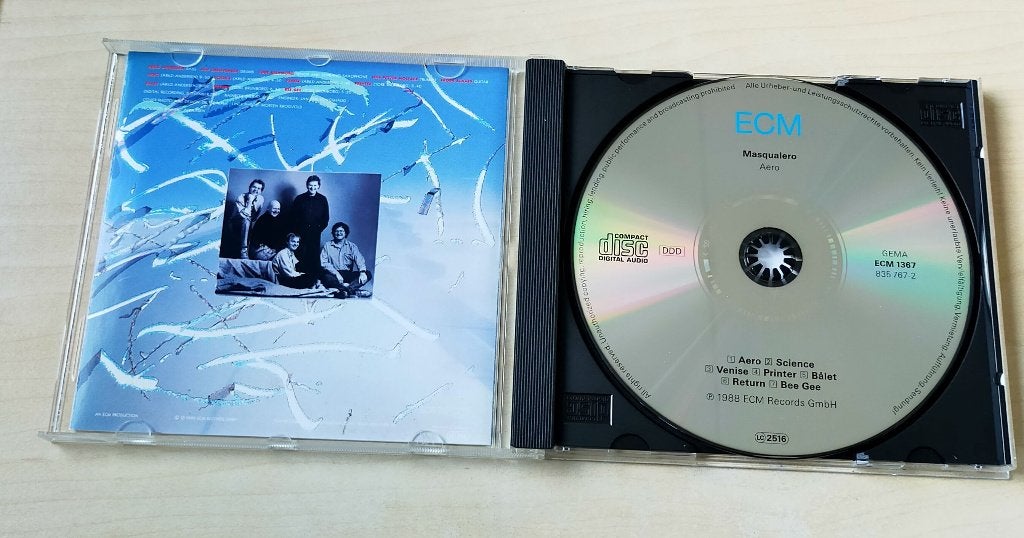 Masqualero - Aero CD ECM 1988/199? Arild Andersen, Ophalen of Verzenden, Zo goed als nieuw, Jazz