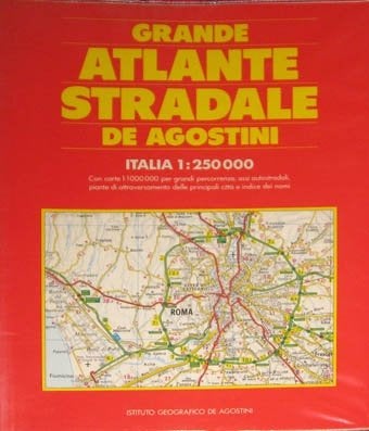 WEGENATLAS  ITALIË Grande Atlante Stradale de Agostini, Ophalen of Verzenden, Zo goed als nieuw, 1800 tot 2000, Landkaart