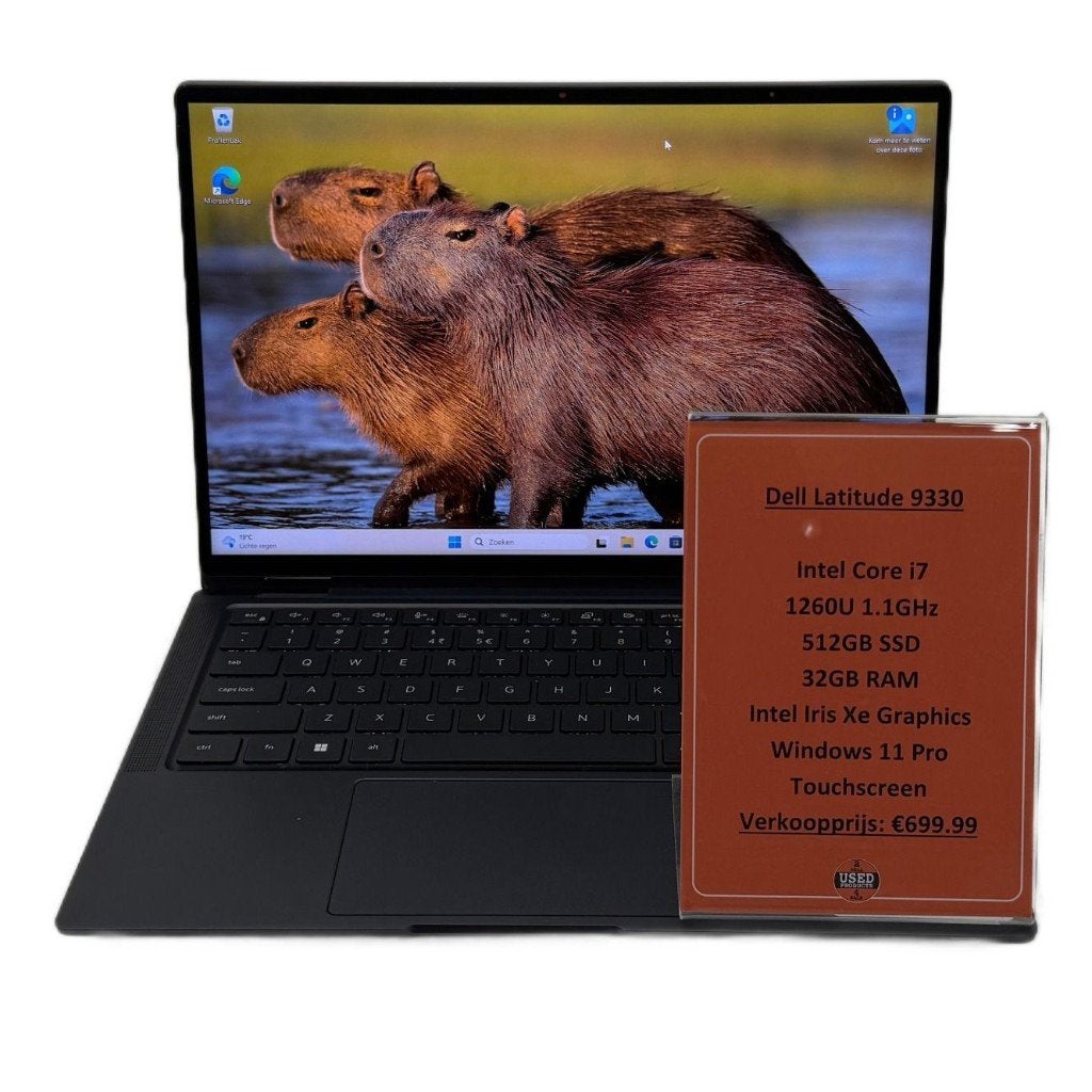 Dell Latitude 9330 Laptop | Touch | i7-1265U 512GB 32GB RAM, Computers en Software, 2 tot 3 Ghz, Dordrecht@usedproducts.nl, Toulonselaan 72