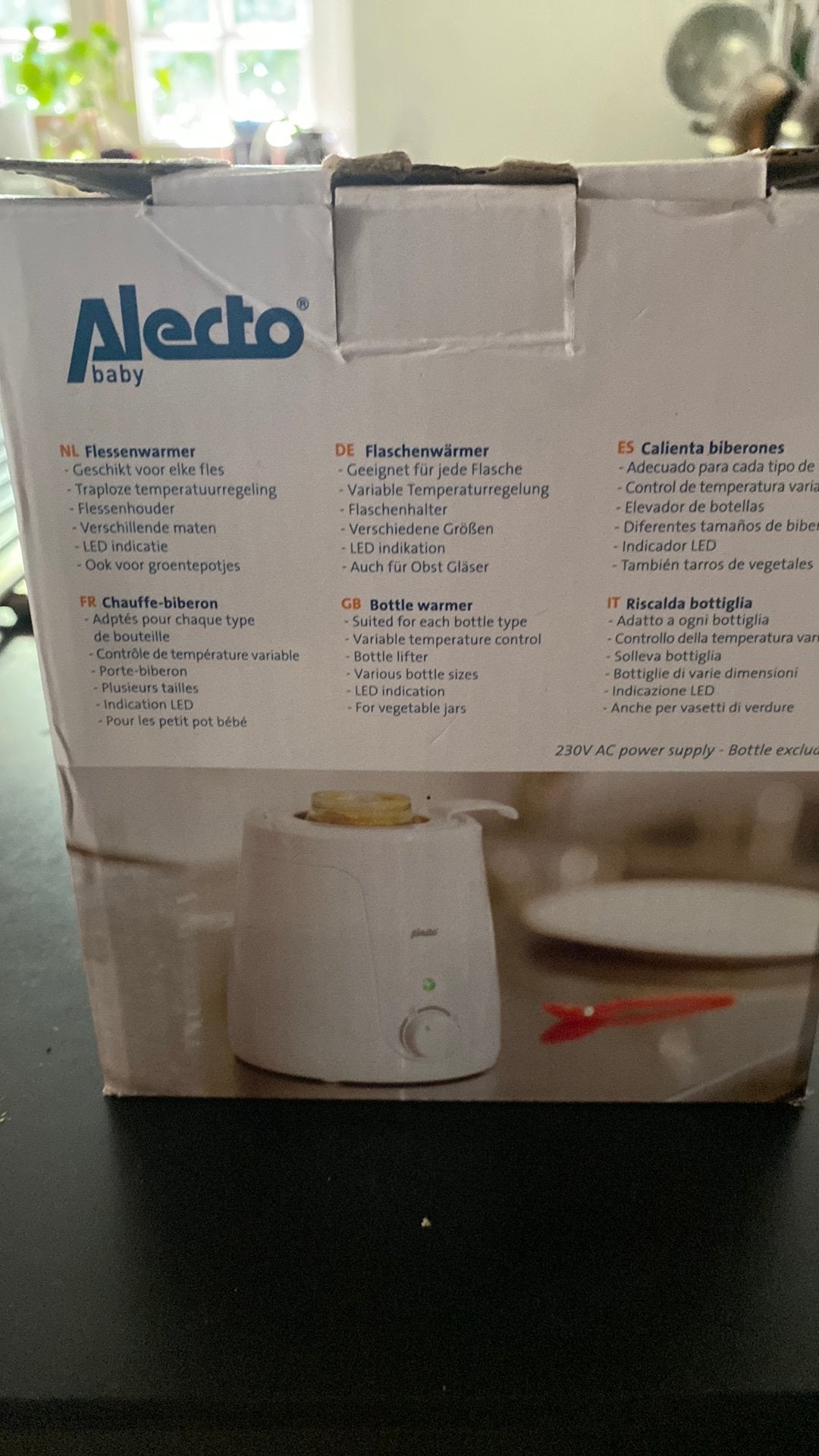 Baby flessenwarmer AlectoBW-70, Ophalen of Verzenden, Zo goed als nieuw, Flessen- of potjesverwarmer