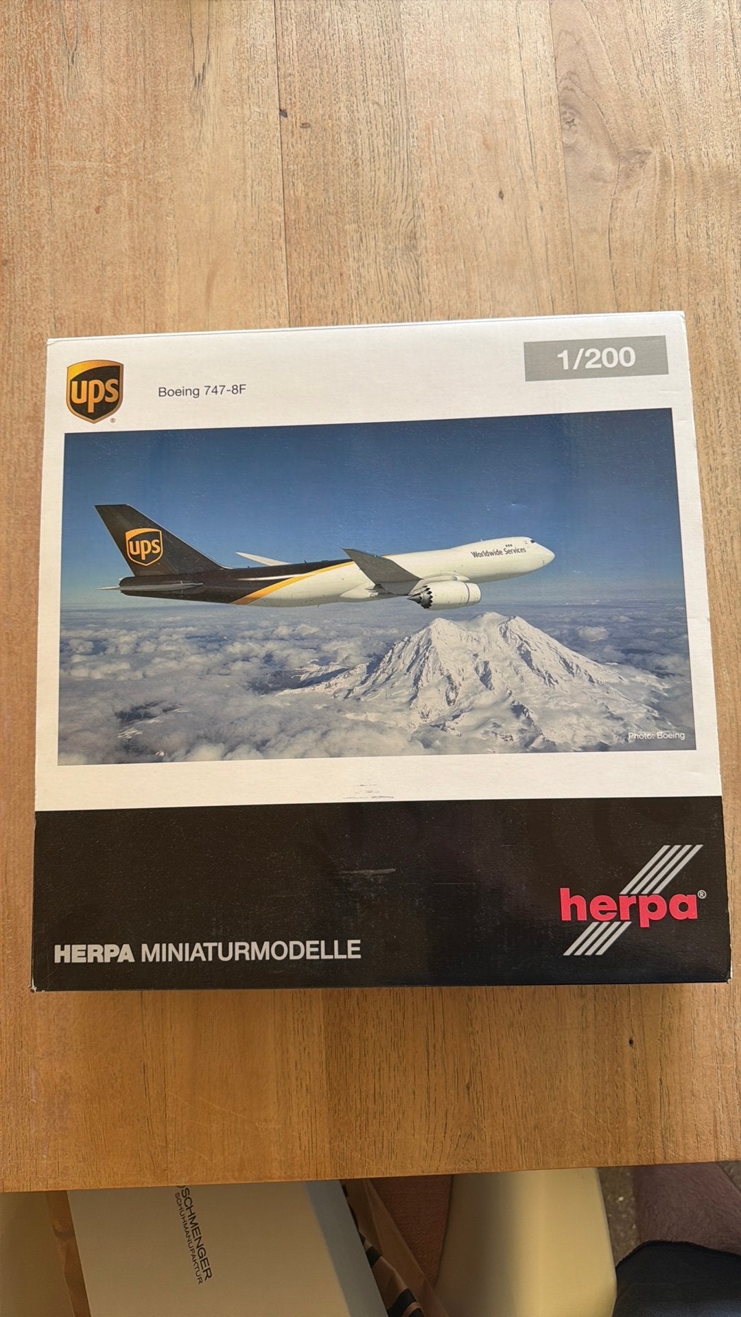 Herpa UPS boeing 747-8F, Overige merken, 1:144 tot 1:200, Ophalen of Verzenden, Zo goed als nieuw