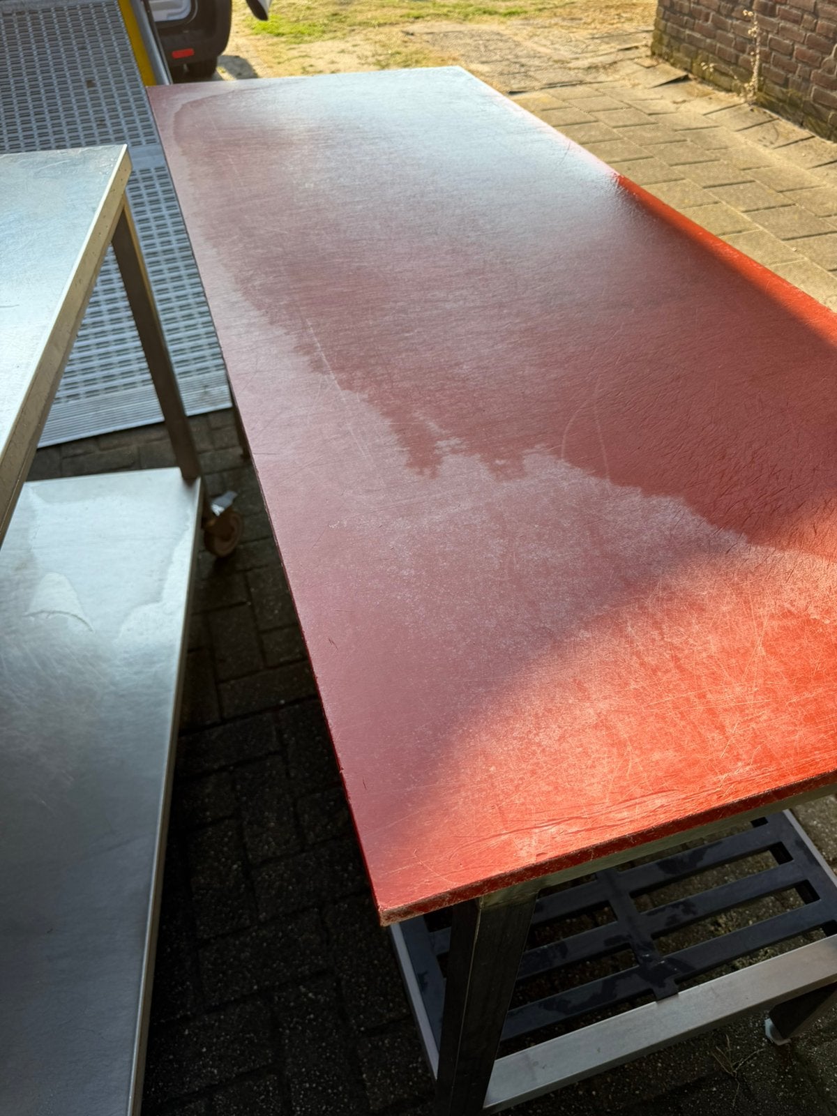 Snijtafel en een rvs tafel te koop, Ophalen, RVS Meubilair