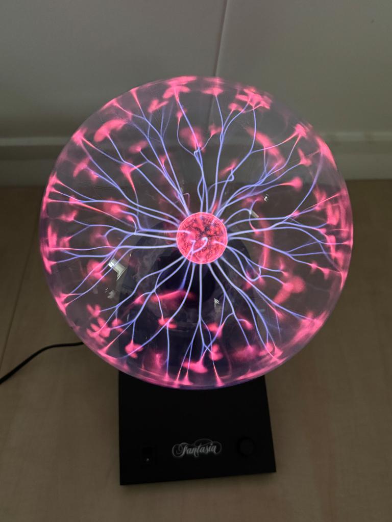 Lamp Vintage Glazen bol met kleuren, Ophalen, Gebruikt, Vintage, Glas