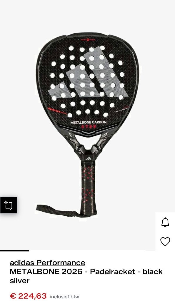Adidas metalbone carbon 2026 nieuw en ongebruikt, Sport en Fitness, Padel, Ophalen of Verzenden, Nieuw, Padelracket