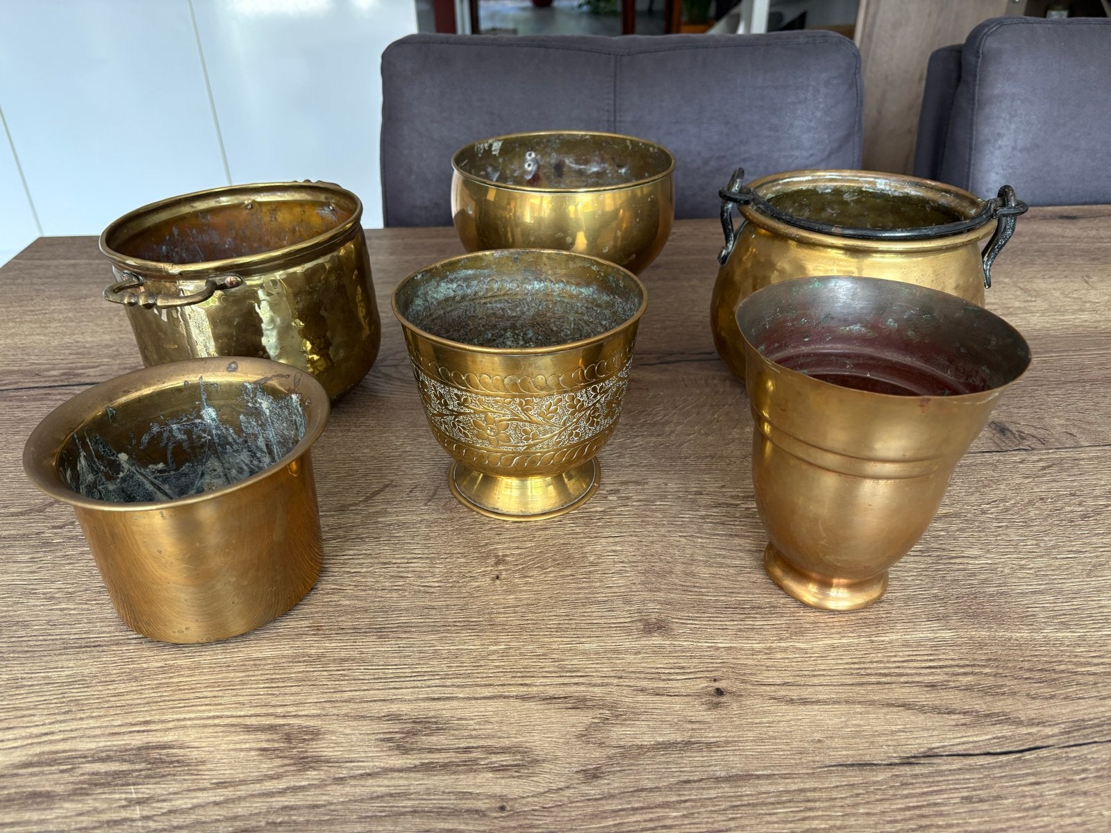 Grote partij antiek vintage messing/koper (30-delig) TOP set, Ophalen, Koper