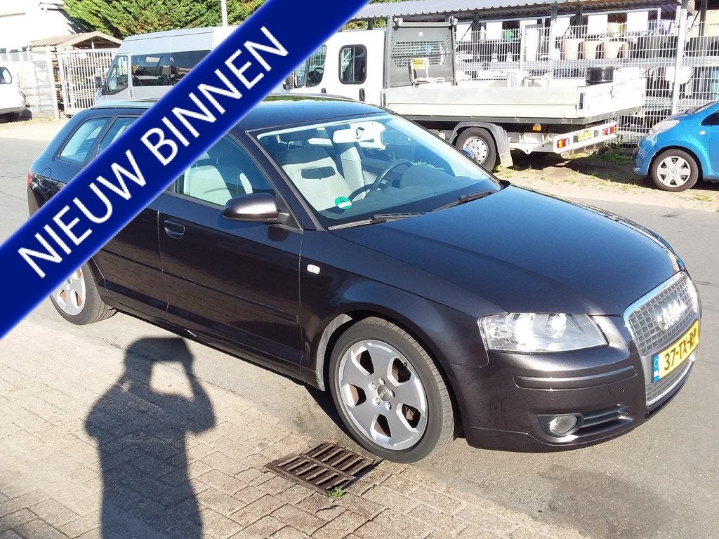 Audi A3 Sportback 1.8 TFSI Ambition (bj 2007), Auto's, Voorwielaandrijving, Stof, Gebruikt, Zwart