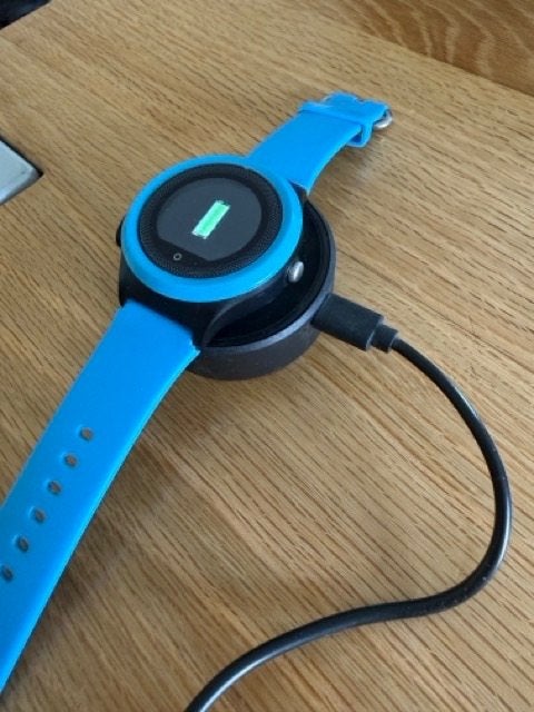 One2Track GPS telefoon horloge blauw, Sieraden, Tassen en Uiterlijk, Horloges | Kinderen, Ophalen, Gebruikt, Blauw, Jongen of Meisje