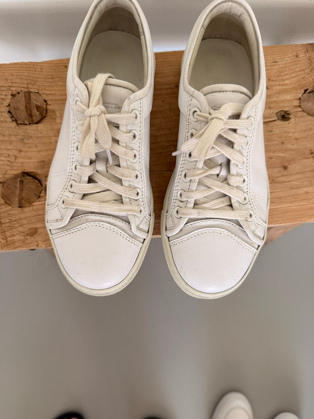 Witte leren sneakers van ETQ - Maat 37, Ophalen of Verzenden, Gedragen, Wit, Sneakers of Gympen