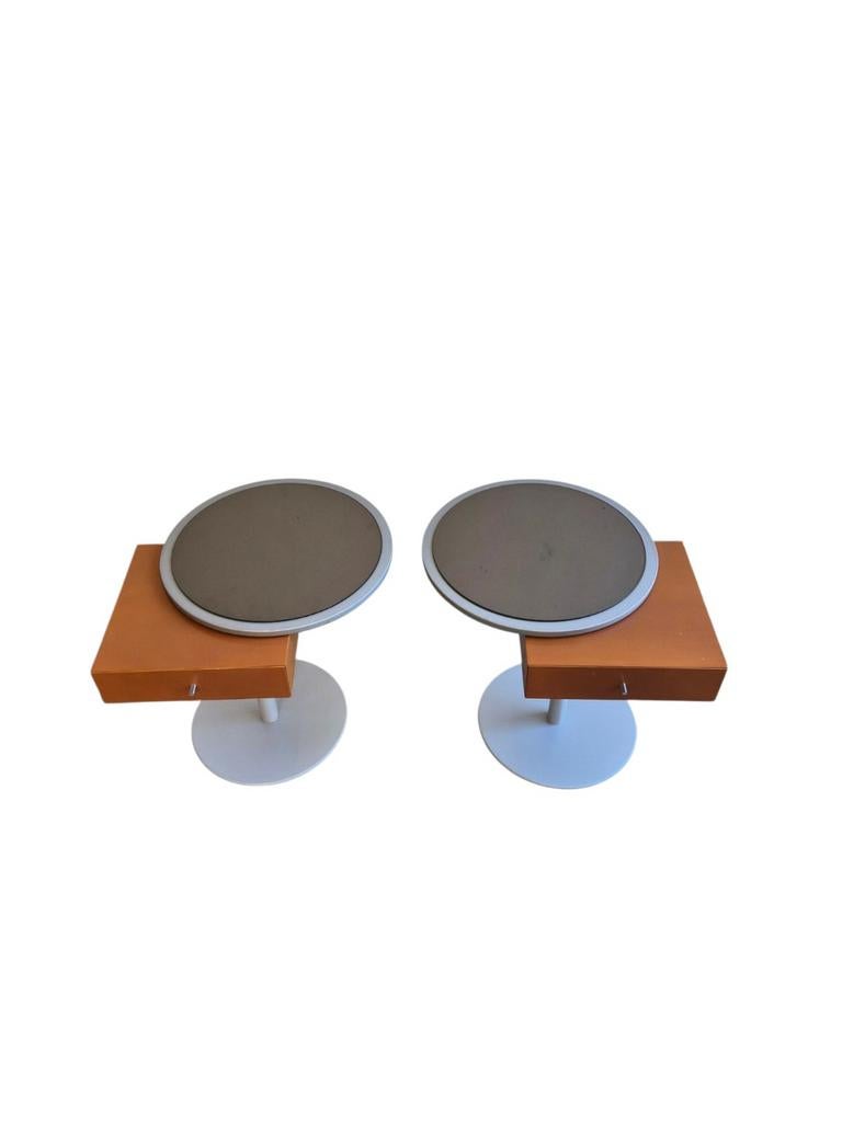 Interlübke space age design nachtkastjes (setprijs), Huis en Inrichting, Slaapkamer | Nachtkastjes, Gebruikt, Minder dan 55 cm