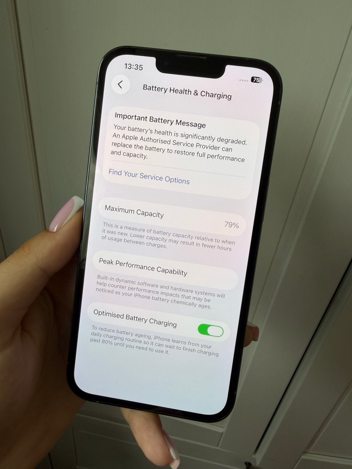 iPhone 13 Pro 128 GB - Goede staat, batterij 79%, Telecommunicatie, Mobiele telefoons | Apple iPhone, Ophalen of Verzenden, IPhone 13 Pro