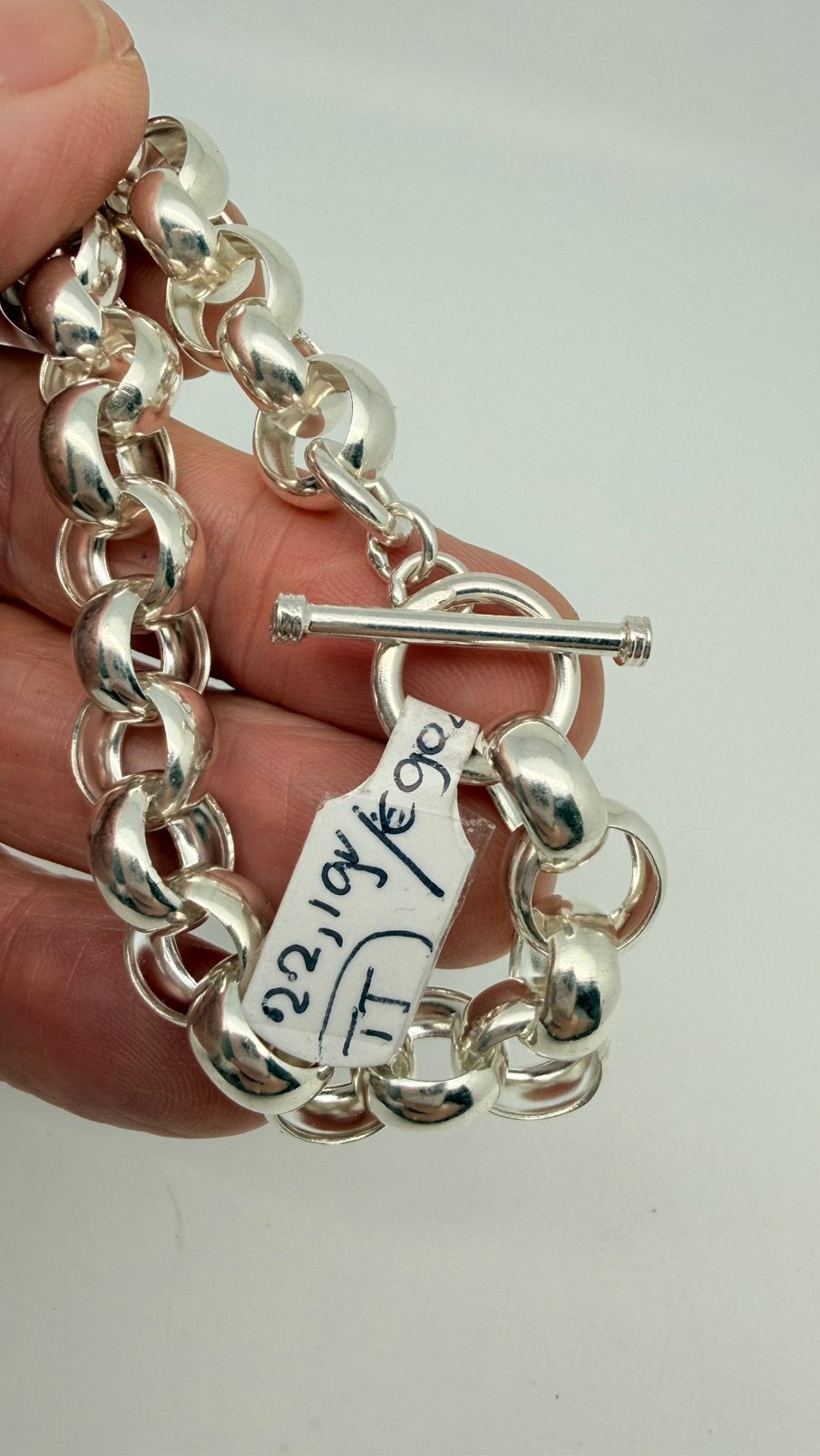 Nieuwe zilveren jasseron armband. Lengte: 19,5 cm., Verzenden, Nieuw, Zilver, Zilver