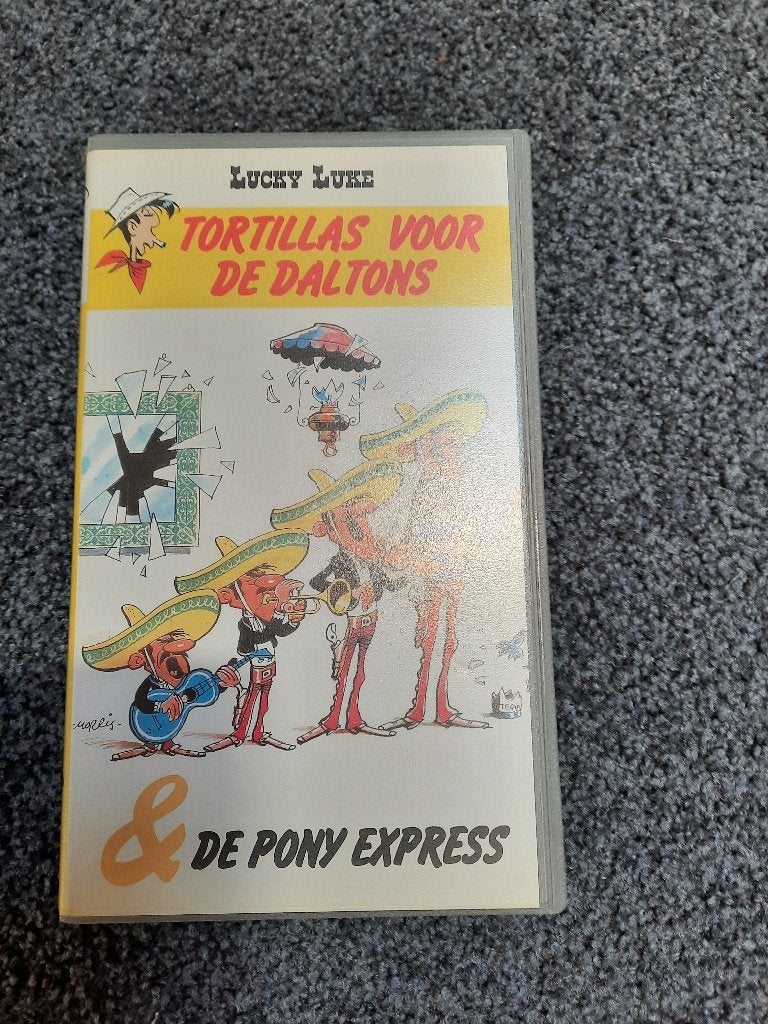 LUCKY LUKE De Pony Expres! Leuek Tekenfilm Op VIDEO!, Cd's en Dvd's, Verzenden, Alle leeftijden, Zo goed als nieuw, Kinderprogramma of -film