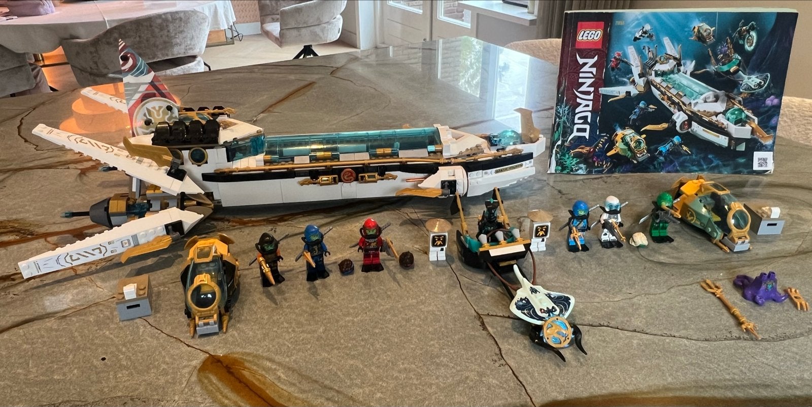 Lego Ninjago Hydro Bounty 71756 met minifiguren, Lego, Overige typen, Ophalen of Verzenden, Zo goed als nieuw