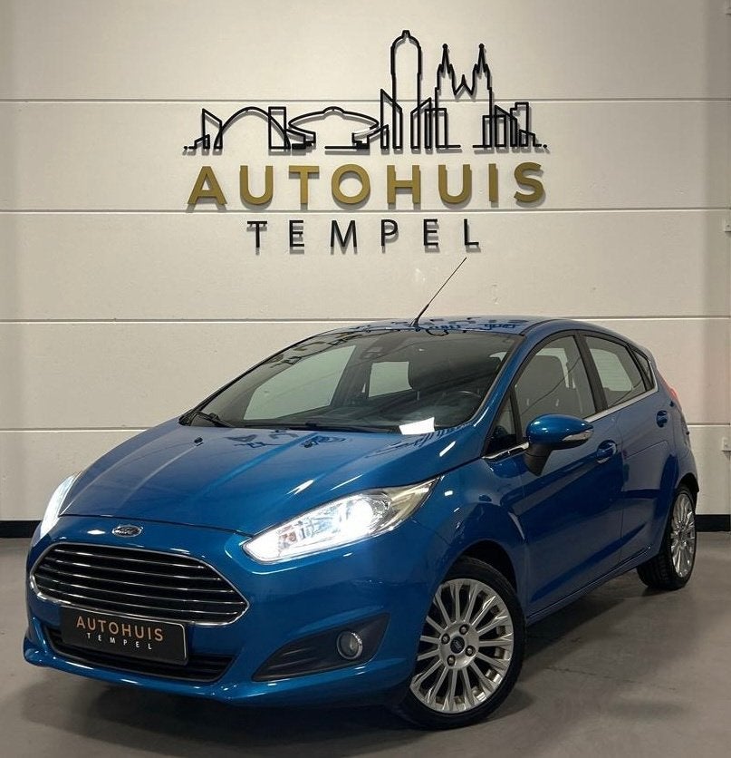 Ford Fiesta 1.0 EcoBoost Titanium Nap Airco Cruise Climate S, Zwart, Blauw, 23 km/l, Origineel Nederlands