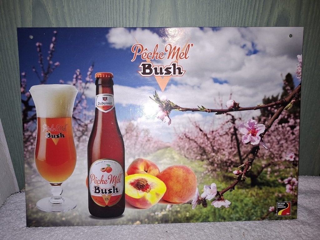 reclame plaat BUSH, begin 2000, Ophalen of Verzenden, Nieuw, Reclamebord