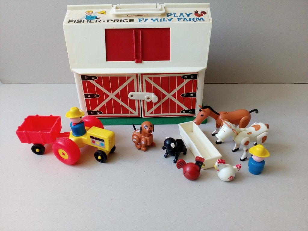 Fisher price boerderij (Farmplay) 1967, Ophalen of Verzenden, Gebruikt, Speelset