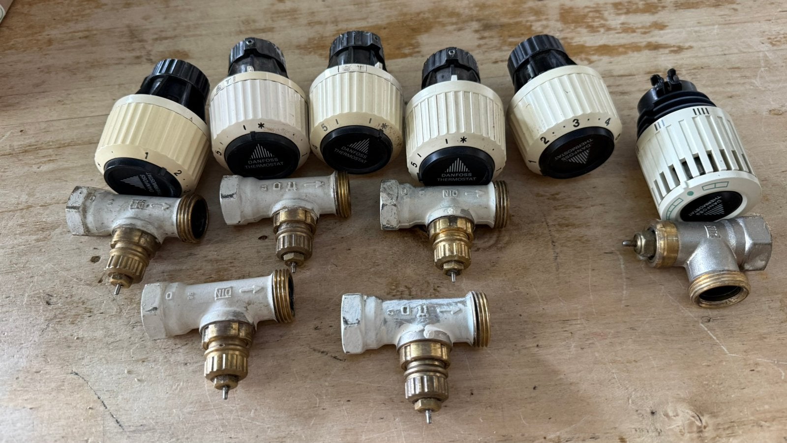 Danfoss thermosstaat kranen cv, Doe-het-zelf en Verbouw, Verwarming en Radiatoren, Gebruikt, Minder dan 30 cm, Overige typen, Minder dan 60 cm