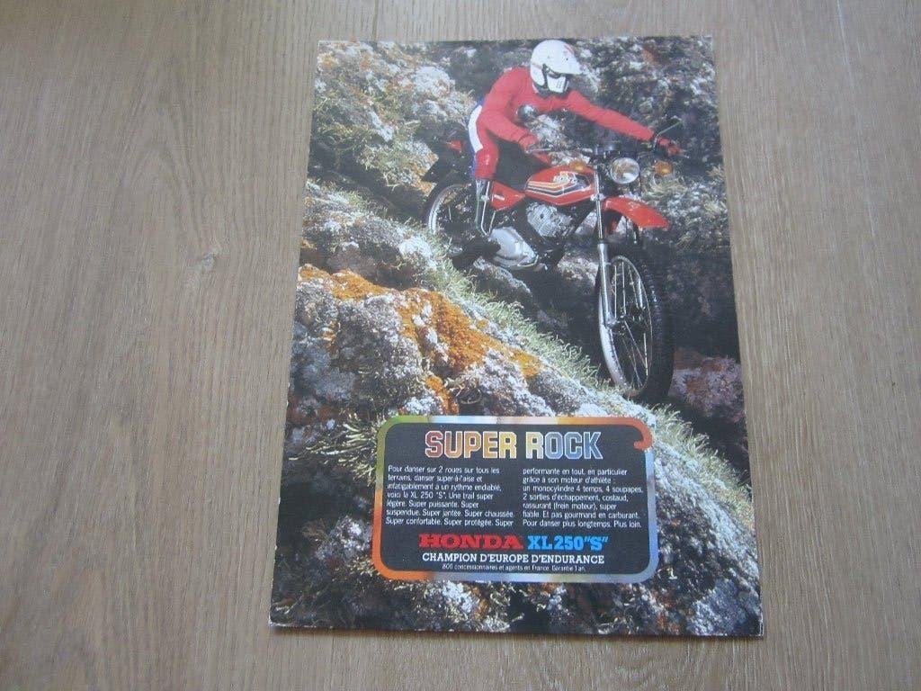 Honda XL 250 S brochure folder 1978 ?, Ophalen of Verzenden, Honda