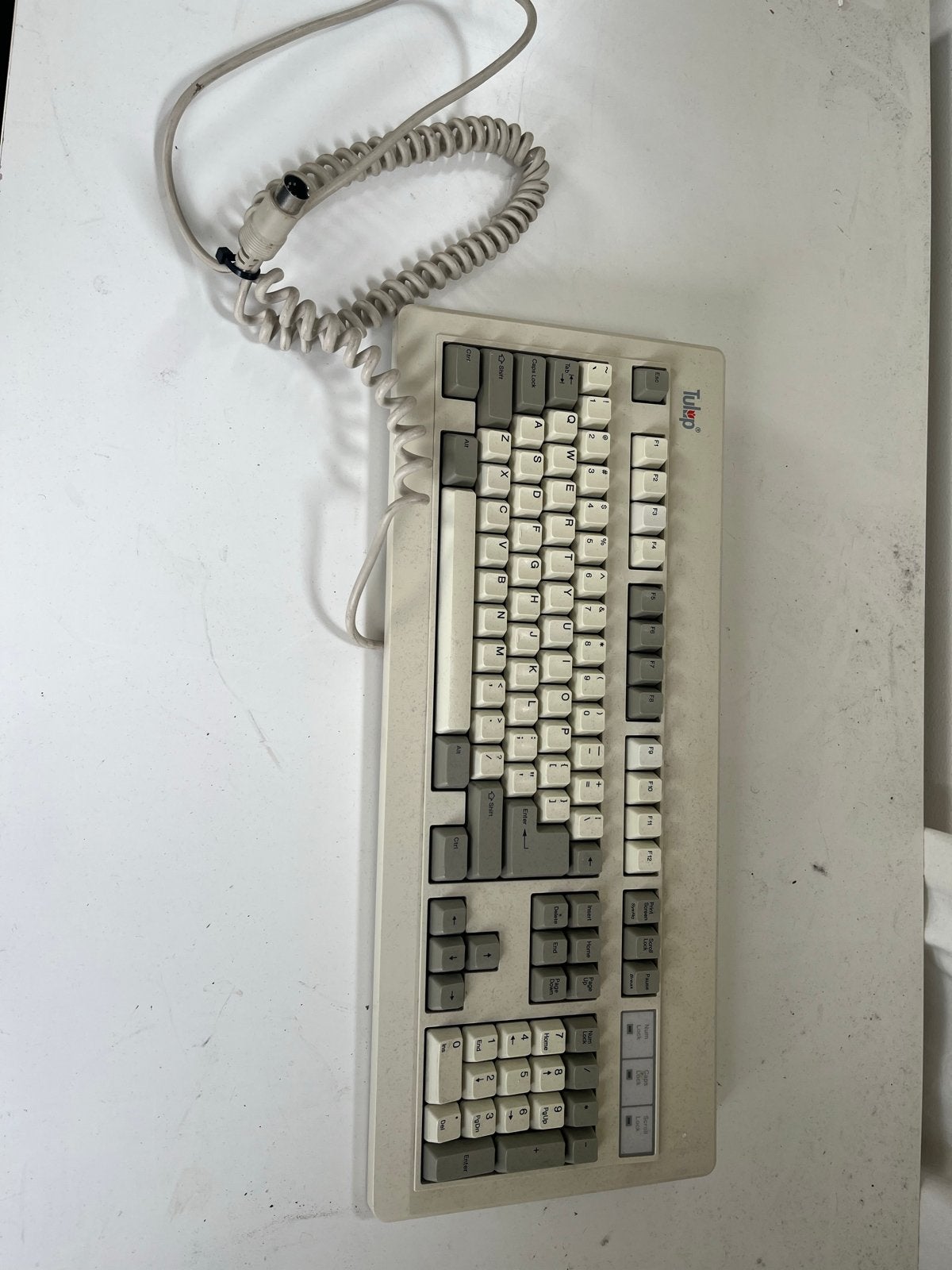 Vintage Tulip Toetsenbord - Bedraad Qwerty, Ophalen, Gebruikt, Qwerty, Numeriek gedeelte